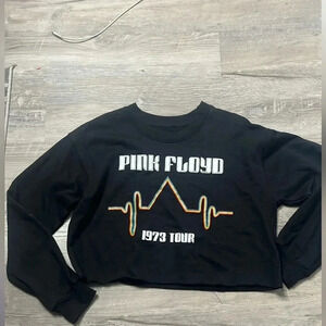 Women’s Pink Floyd black cropped sweatshirt. Size medium